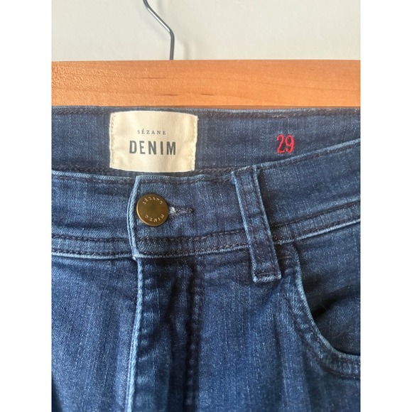 Sezane Slim Jeans Dark Indigo High Rise Skinny Size 29 - Picture 3 of 4